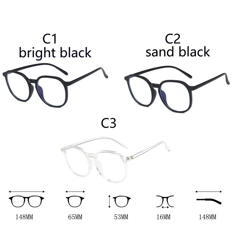 Large Square Frame Anti-Blue Light Glasses Fashion Retro Men Women Computer Gaming Eye Protection Classic Plain Glass Spectacles