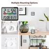 Slim Electronic Digital Clock Wall Mountable Magnetic LCD Small Alarm Clock Multi-function Temperature Humidity Electronic Clock