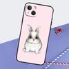Rabbit Phone Case For iPhone 16 15 Pro Max 12 13 Mini 11 14 Pro Max XR 16 15 Plus 16e Cover Coque