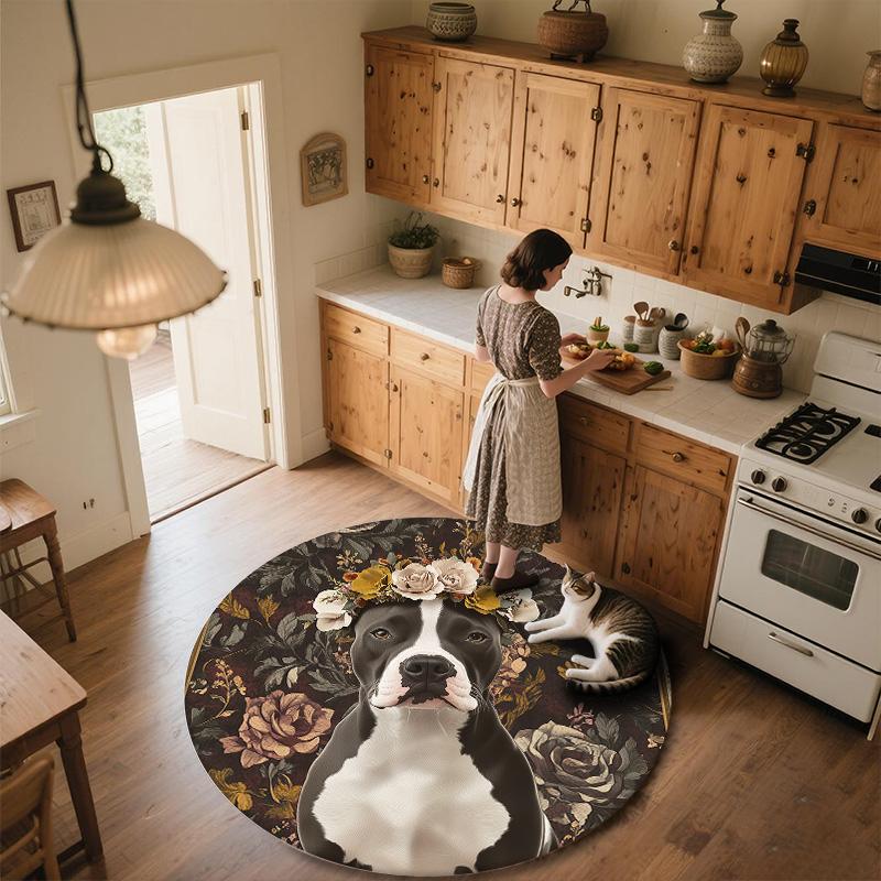 Animals,Round Area Rug,Carpet Rug for Living Room Bedroom Sofa Playroom Decor,Non-slip Floor Mat