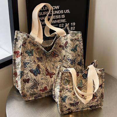 Large Capacity Commuter Tote Bag Women'S Canvas Bag Female College Student Class Fashion Shoulder Handbag