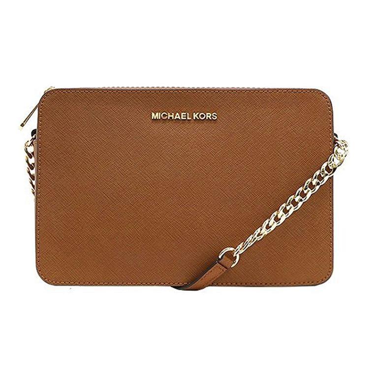 Michael Kors Jet Set Letter Logo Chain Commuter Leather Tote Crossbody Shoulder Bag Large Women bags Caramel-Brown 35T8GTTC9L-LUGGAGE Basic Set BagDust Bag 15960₽
