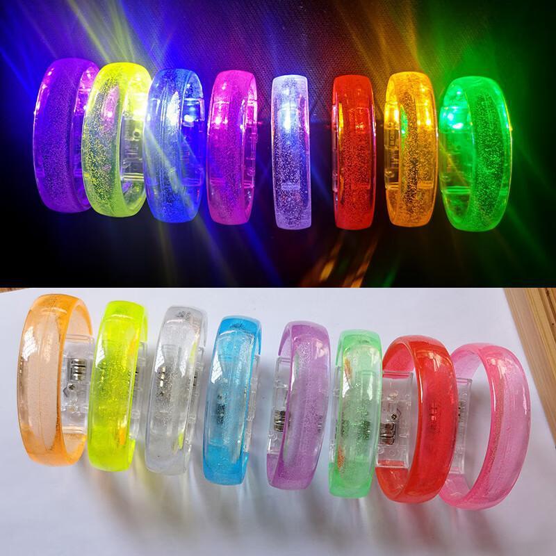 10Pcs LED Luminous Bracelets LED Light Up Bracelets Glow In The Dark Neon Bangle Party Favors Concert Supplies Luminous Wristbands