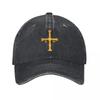 Spania Asturias Steag Șapcă de Baseball Retro Denim Uzat Crucea Victoriei Snapback Pălărie Bărbați Femei În Aer Liber Vară Șepci Pălărie