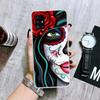 Catrina Beautiful Rose Girl Skull Phone Case For Samsung Galaxy A52 A32 A22 A12 A02S A50S A30S A51 A31 AA71 Note 20 Ultra 10 S10