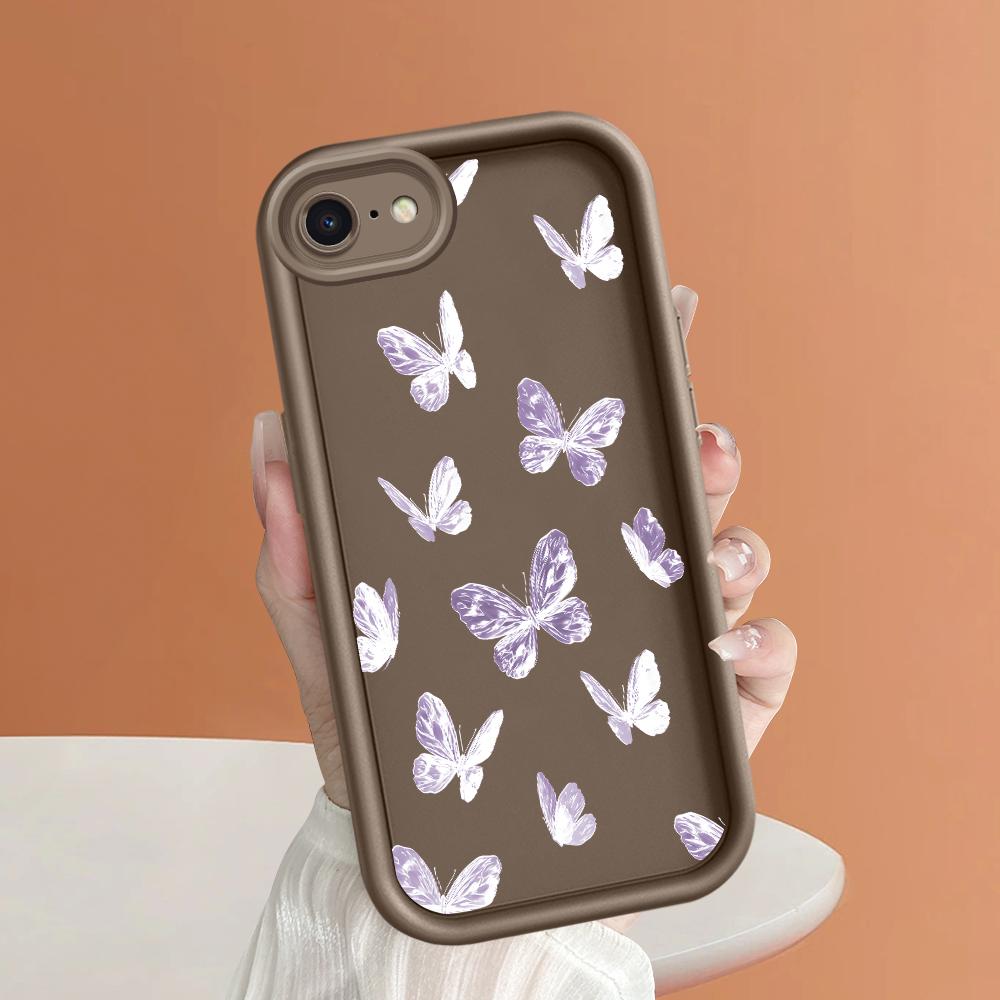 Husă de telefon din silicon cu model de fluture scară pătrată pentru iPhone Samsung Galaxy Xiaomi Redmi POCO HUAWEI Honor Husă din cauciuc de protecție antișoc