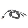 Two 5.5x2.5mm Output Charging Cable 5V3A Works For 5V Devices Like Fan Accessory Equipment Power Cord