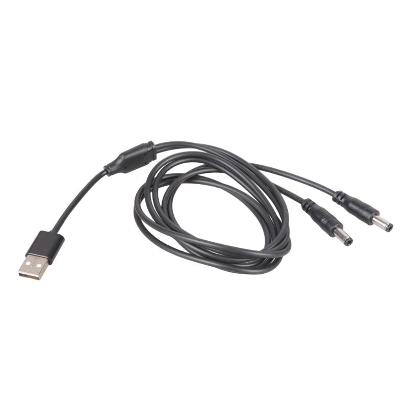 

Two 5.5x2.5mm Output Charging Cable 5V3A Works For 5V Devices Like Fan Accessory Equipment Power Cord 1