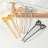 New high-end bow U-shaped hairpin for women with simple metal hairpin hairpin hairpin hairpin Fashion sweet and cute headdress