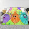 Bumble Nums Pädagogischer Cartoon Flauschige Decke Niedlich Englisch Großartig Überwurfdecken Zuhause 150*125cm Plüsch Dünne Decke Ultra-Weich