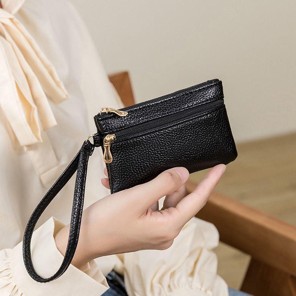 Coin Purse Small Item Bag Korean Style Wallet Lichee Pattern Zipper Coin Purse  Women