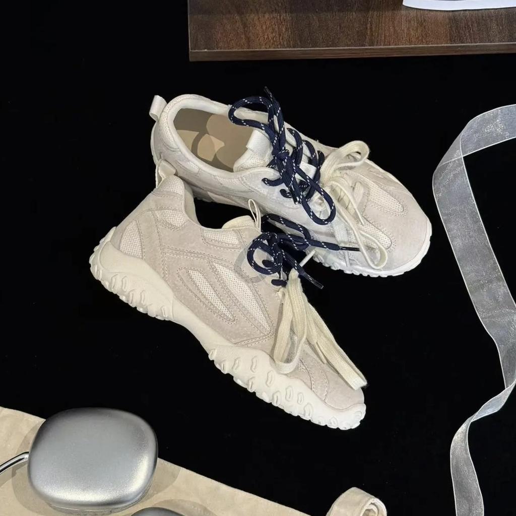 Forrest Gump shoes 2025 new inner height increase classic round head breathable fashion versatile comfortable niche dopamine women's shoes