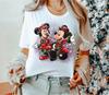 Disney Cute Christmas Mickey And Minnie T-Shirt Unisex3