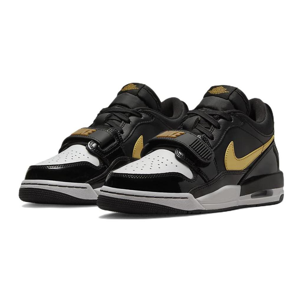 Air Jordan Legacy 312 Low GS Schwarz Metallic Gold Kinder Sneaker Weiß CD9054-071