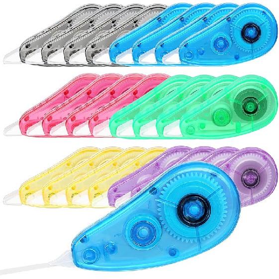 BESARME 12 Pack Correction Tape - Colorful 19.69 Ft Each Correction Tape Roller for Students & Office Supplies