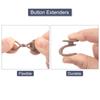 6/10pcs Button Extenders for Jeans Flexible Pants Button Extender Pants Waistband No Sew Instant Extension Button 33/43mm
