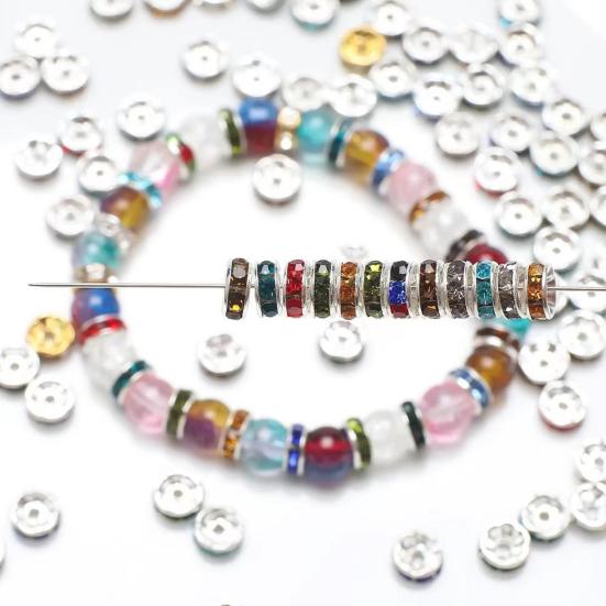 

1 коробка, креативные круглые отверстия для изготовления ювелирных изделий, износостойкие бусины со стразами и гладкими краями, магазин ручной работы, подвески