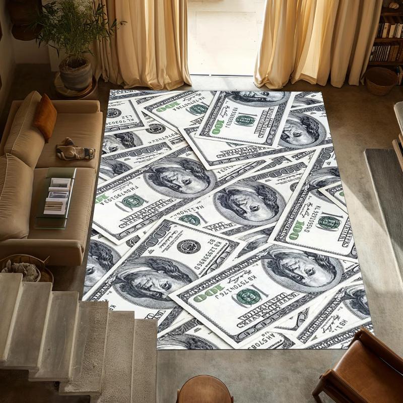 

Money Dollar Bill Kitchen Carpet Mat Rug Home Decor Long Hallway Kitchen Cash Wealth Luxury Gold Rich Elegant Indoor 40x60cm