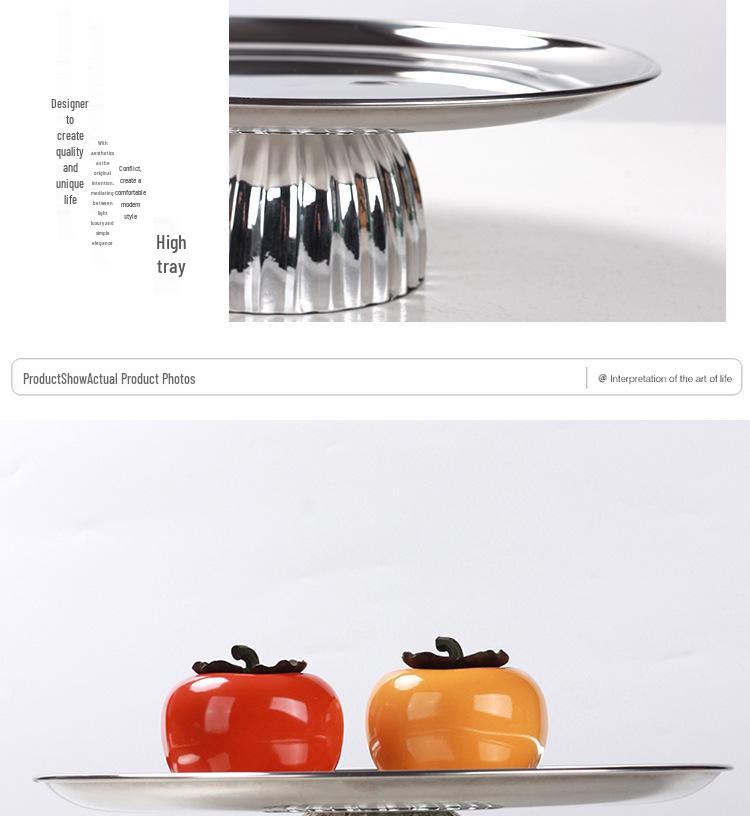 Modern Geometric High-Footed Fruit Bowl for Home or Office