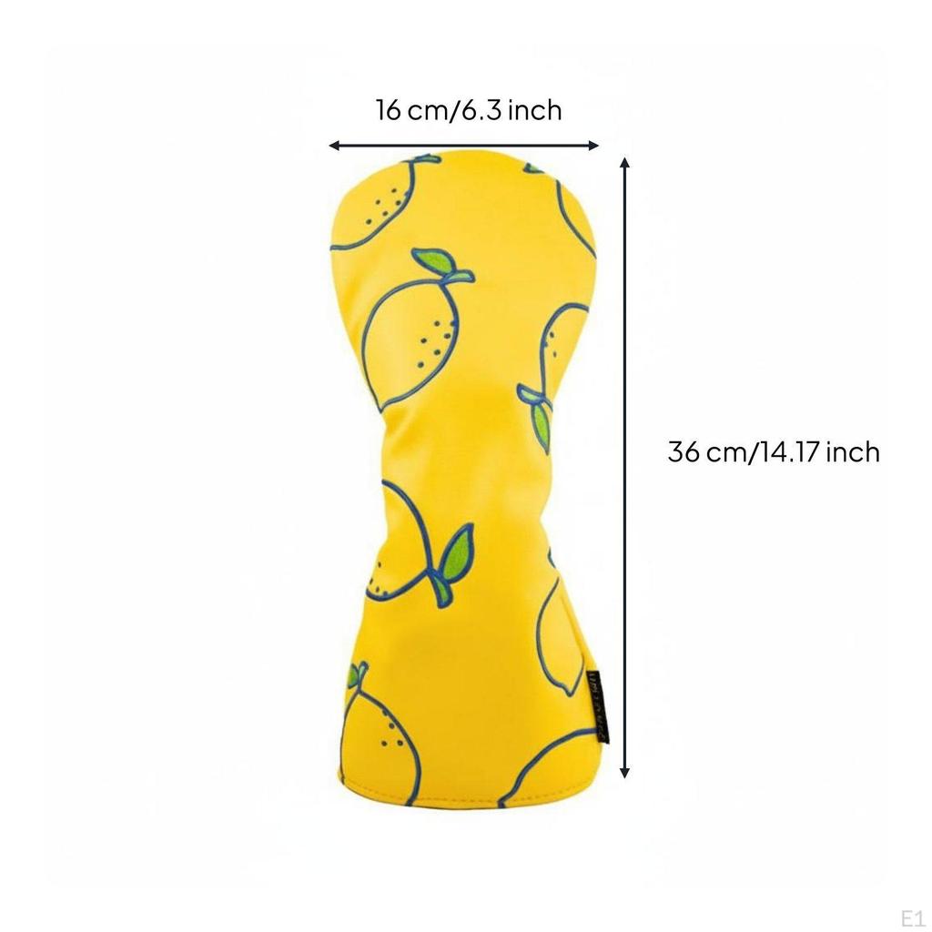 Fruit Pattern Golf Headcover Soft Fleece Lining Club Scratch Protection Driver Wood