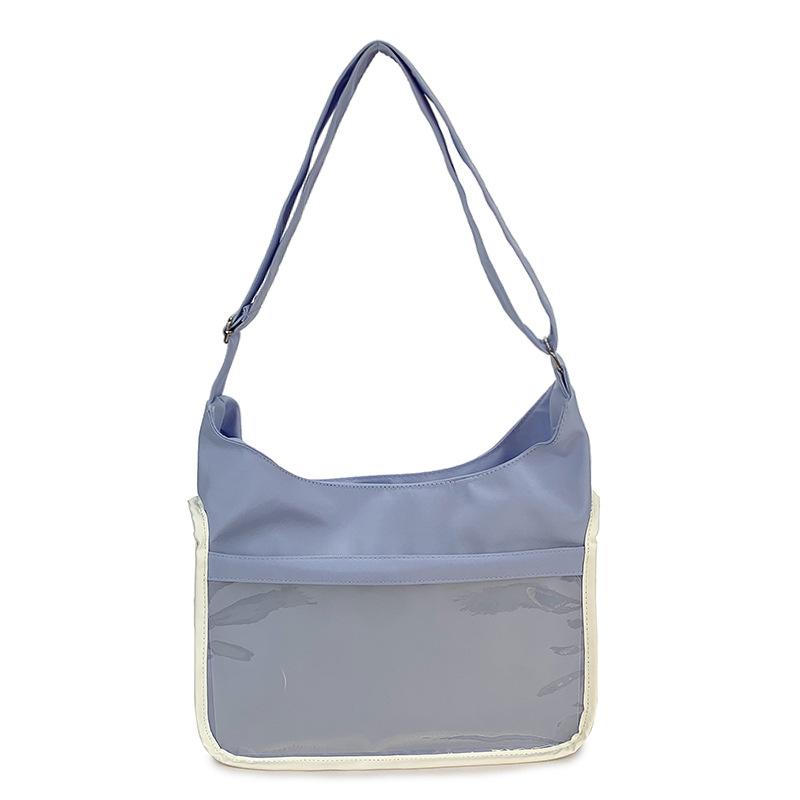 

Transparent all-match baby bag shoulder bag female student class commuter tote bag messenger bag зелений