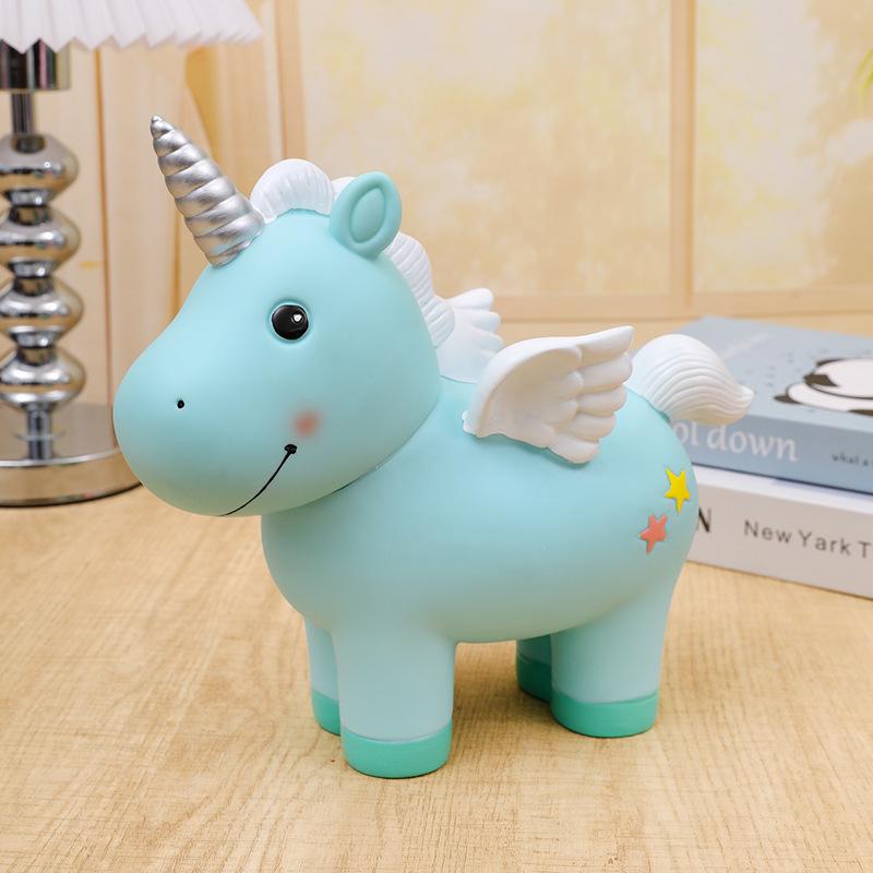 Zodiac Year of the Horse Unicorn Money Box - Laughing & Crying Horse Home Decor Savings Jar