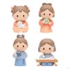Girl Statue Desktop Ornament Miniature Table Sculpture for Shelf Home Decor