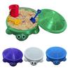 Mini Turtle Sandbox with Lid Sand Mini Tools Accessories 3D Printed Tortoise Sand Storage Box Round Container Kids Summer Beach Toy