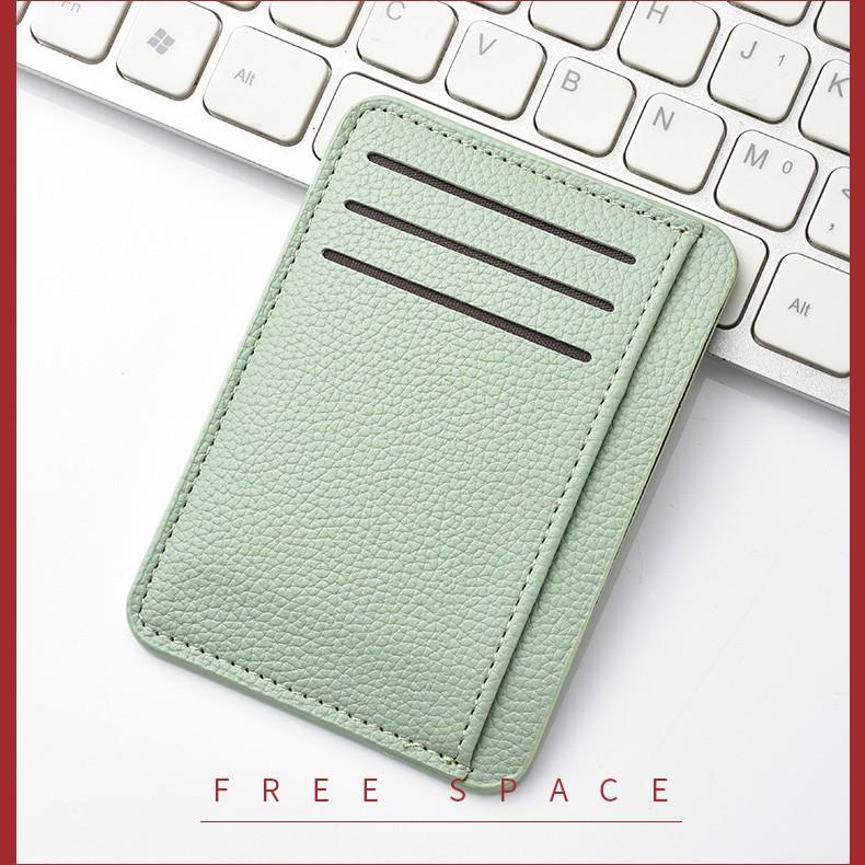 PU Ultra-Thin Women's Card Wallet - Compact, Large Capacity, Multi-Slot Student Holder