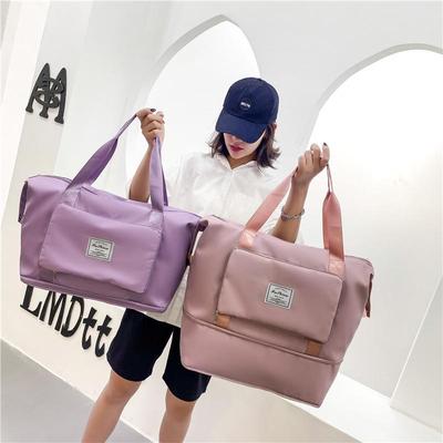 Compact Sports Fitness Bag with Wet/Dry Separation - Foldable Travel Handbag and Carry-on Luggage