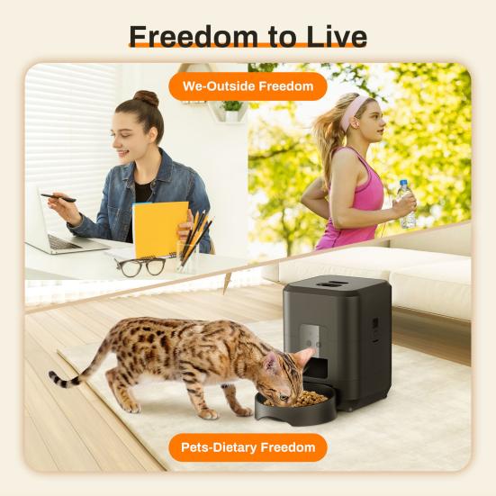 Automatic Pet Feeder 2L Smart Cat Food Dispenser Timed Automatic Feeder