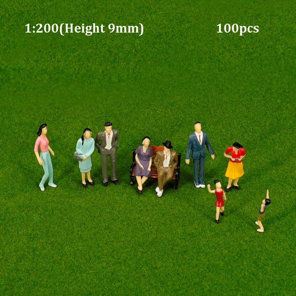 10/100pcs 1:30 1:100 1:200 Scale Passengers Stand/Sit People Model Different Poses Simulation Doll