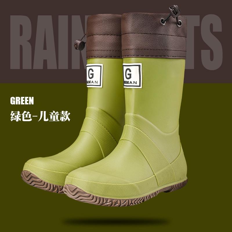 Wild Bird Association Parent-child Foldable Rain Shoes Bundle Rain Boots Men's and Women's Water Shoes High Water Boots Outdoor Fashion Camping Glue