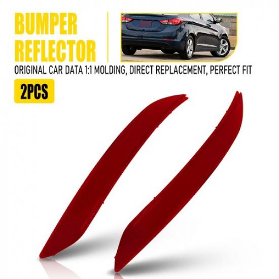 

Набір задніх відбивачів бампера 2 шт. Для Hyundai Elantra 2014-2016 Задній лівий та правий Червоний