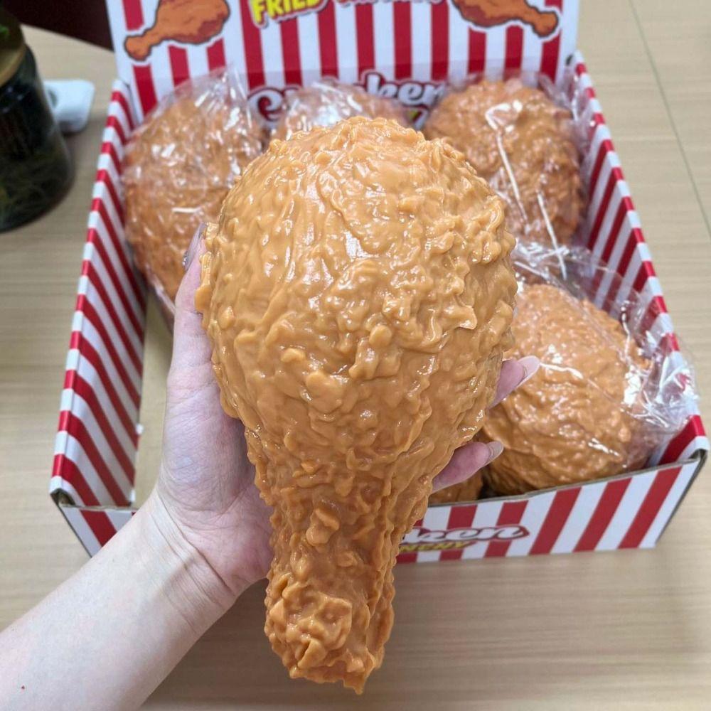 Slow Rising Fried Chicken Squishy Extra Large Sensory Fidget Ball Food Squeeze Toy Party Favors