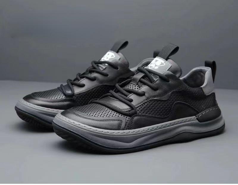 Модные мужские кроссовки из натуральной коровьей кожи — фото 10