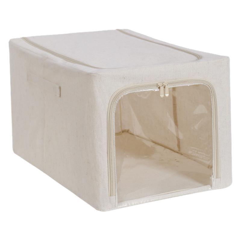 Tianshan Foldable Cotton & Linen Narrow Wardrobe Organizer Basket