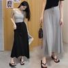 High-Waisted Maternity Modal Midi Skirt - A-Line, Pure Color, No-Support Hem