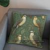 2D Flying Green Birds Decorative Pillow Cover Pattern Cushion Cover Suitable For Sofa Bedroom Car Pillow Cover