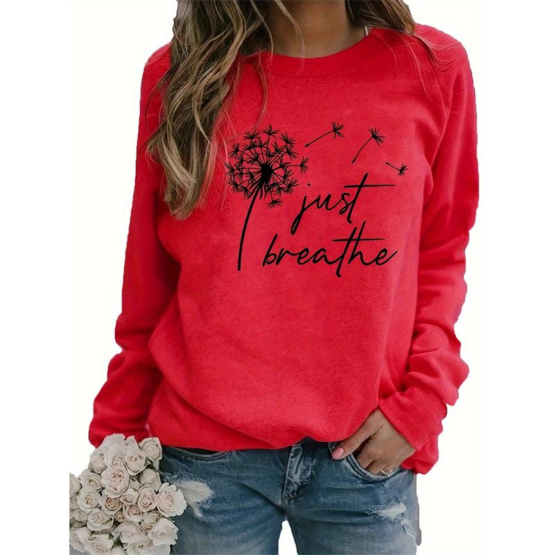 

Autumn Winter Dandelion Slogan Sweatshirts 3D Print Women Crew Neck Hoodies Casual Long Sleeve Y2k Pullovers Top Female Clothing 8XL