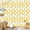 Dandelion Wallpaper White and Yellow for Living Room and Bedroom 50x1000
