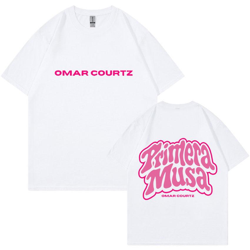 

Fashion Omar Courtz Primera Musa 2026 Album Comfortable Tshirt for Unisex Women Hiphop Casual Pure Cotton Tshirt 3XL
