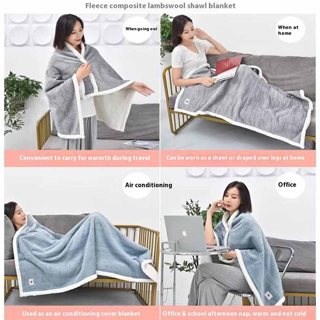 1PC Fuzzy Wearable Blanket with Sleeves Buttons for Women Warmer Adult Comfy Wear Blankets for Office Desk Christmas Gifts
