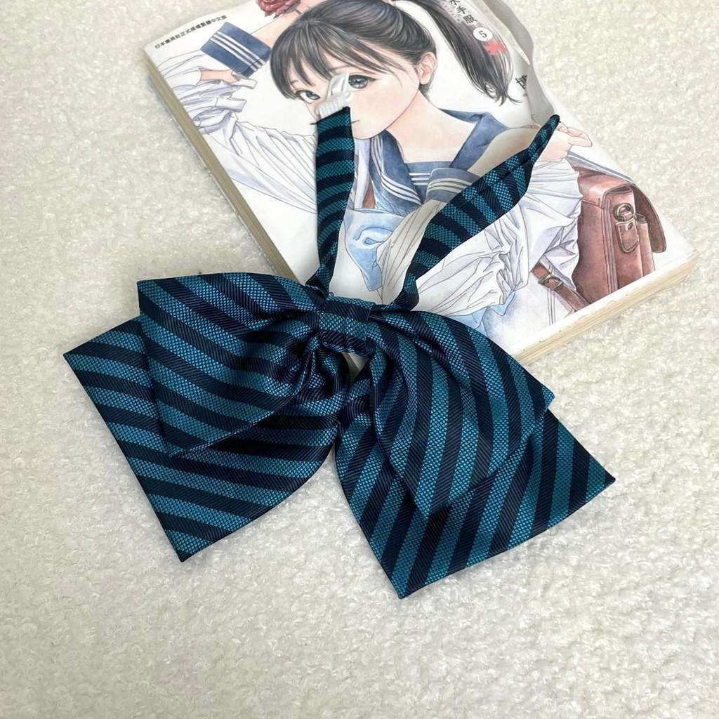 Jk Butterfly Bowknot School Tie For Girls Summer Kids Polyester Accessory Blue Striped Butterfly