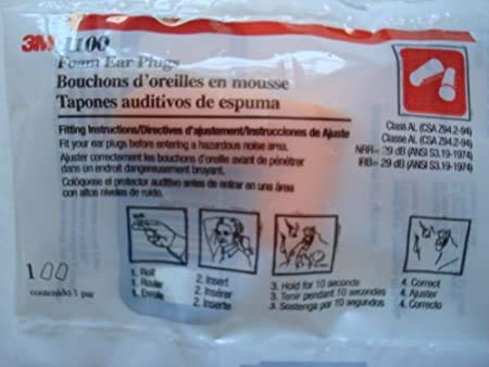 3M Earplugs 1100 1 Case (3M) (200 Bags) [item]