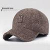 Men's Winter Wool Baseball Cap with Ear Protection for Middle-Aged/Elderly