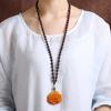 Collana Girocollo Etnico Retro per Donne Ragazze Collana con Pendente a Goccia d'Acqua Lunga Catena di Maglione con Perline Gioielli da Festa