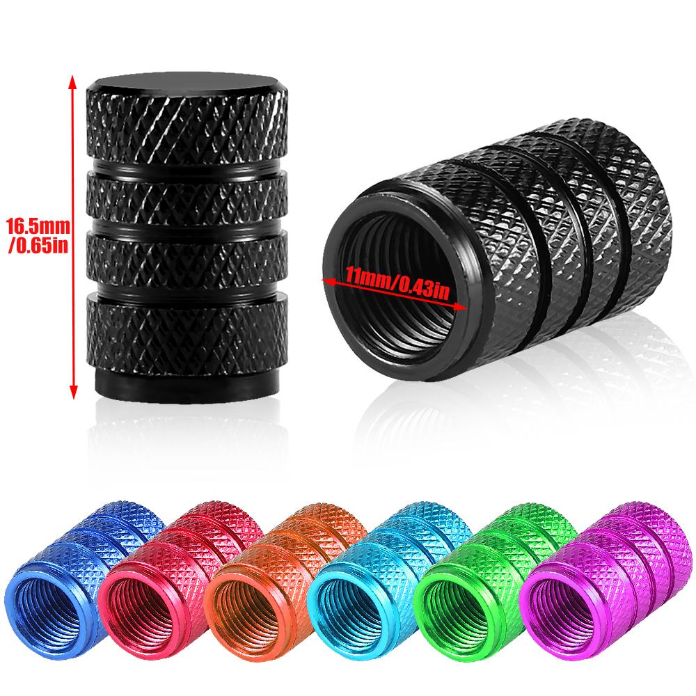 4Pcs/Set Tire Stem Valve Caps Aluminium Car Dustproof Caps Tire Wheel Stem Air Valve Caps  Tapones Para Llantas Accesorios Para