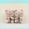 Plush Bear Tie Stuffed Animal With Soft Pp Cotton For Gift For Teens Keychain