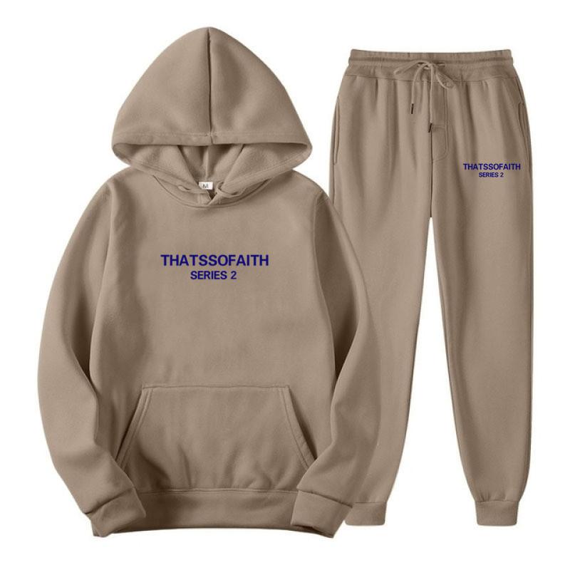 Independent Station Europe and the United States popular women's clothing letter printing hooded sweater fashion casual hair grabbing trousers set